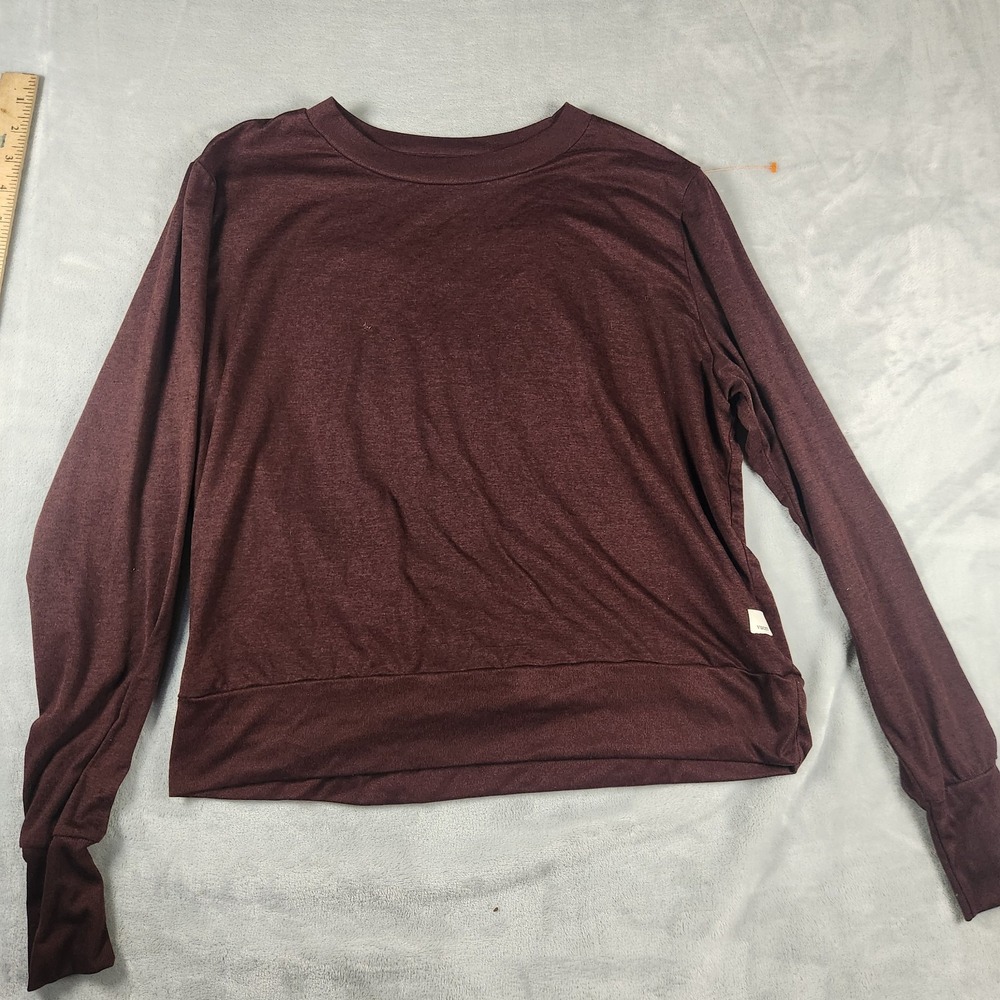 Vuori Women's Plum Daydream Crew Long Sleeve Performance Top Size Large L
